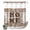 Brown, variant on No Hook Shower Curtain, Vintage Farmhouse Shower Curtains for Bathroom with See Through Top Window, Retro Home Text Country Star Wooden Waterproof & Washable Bath Curtain Long 72"x78"