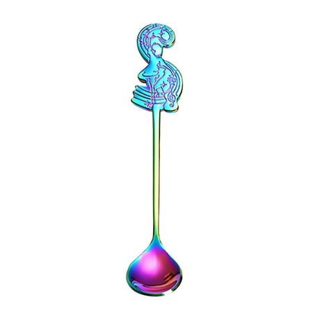

Stainless Steel Coffee Spoon Musical Instrument Spoon Dancing Girl Spoon Ice Spoon Drink Mixing Spoon Color Spoon Handle Spoon