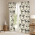 thumbnail image 4 of Feelyou Kawaii Bowknot Kids Black Out Curtains, Dreamy Princess Style Curtains Pack of 2 (42x63 Each), Girly Cute Black Bow Bedroom Curtains, Living Room Curtains Decor, 4 of 7