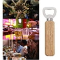 thumbnail image 5 of abridor de botellas de cerveza de madera, abridor de botellas de acero inoxidable con la mano, abridor de botellas de cerveza personalizado para el hogar, la cocina y la barra, regalo 2 piezas, 5 of 5