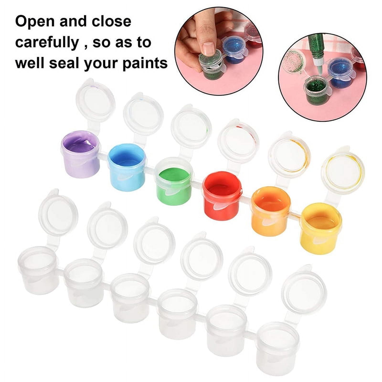 100 Piece Pigment Box Empty Paint Cans Clear Storage Paint Containers Mini  Painting Cup Jar 5Ml