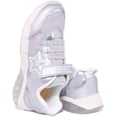 thumbnail image 4 of Geox J Spaziale Kid's Mesh Slip On Light Up Trainers In Silver Size 1, 4 of 6