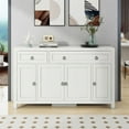 thumbnail image 2 of Hypeshops Retro Style Sideboard with Large Storage Space, Flip Door, and Adjustable Cabinets, 2 of 7