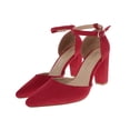 thumbnail image 2 of Zapatillas Paulina color rojo con ajuste de hebilla en el tobillo 25.5 Dorothy Gaynor Zapatillas Paulina color rojo con ajuste de hebilla en el tobillo 25.5, 2 of 6