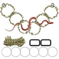 thumbnail image 1 of 1+1 Snake Enrichment Rings for Ball Python, Climbing Toys for Corn Snake Enrichment Toys Snake Climbing Accessories for Terrarium, Bearded Dragon, Chameleon, Iguana, Gecko, Lizard, Parrot-Colairsoap, 1 of 3