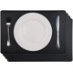 thumbnail image 1 of Juego De 4 Manteles Individuales De Cuero Sintético Negro Fáciles De Limpiar Limpiar A Prueba De Agua Antideslizante Y Resistente Al Aceite Calor Para El Hogar, Cocina, Restaurante Negro. Afortunado Sencillez, 1 of 4