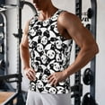 thumbnail image 3 of Wukai Seamless Pattern Cute Panda Print Men’s Workout Tank Top Sleeveless Muscle T shirt Gym Running Fitness Tank Top-4X-Large, 3 of 7