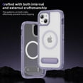 thumbnail image 3 of Magnetic & Stand Designed for iPhone 15 Case fit for MagSafe, Luxury Hybrid Shockproof Drop Protective Lightweight Phone Case for iPhone 15, Built-in Invisible Kickstand, Lightpurple+Clear, 3 of 7