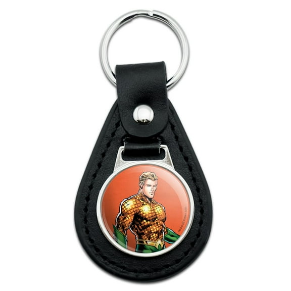 Black Leather  Aquaman Character Keychain
