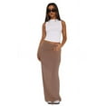 thumbnail image 2 of Low waist pleated straight long skirt (L, Blue), 2 of 9