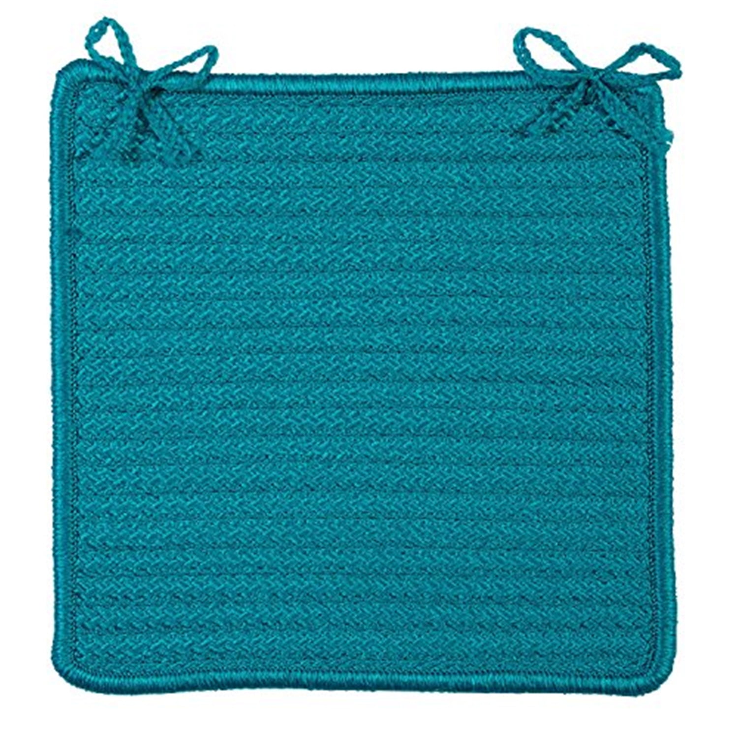 Simply Home Solid Turquoise Chair Pad (set 4)