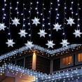 thumbnail image 2 of DONGPAI Snowflakes LED Curtain String Lights, 11.5Ft 96 LED Christmas Window Curtain Light Plug in String Light for Bedroom Wedding Birthday Party Indoor Outdoor, 2 of 8