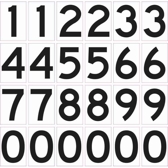 1.25in x 1.75in Mailbox Number Stickers Vinyl Number s Sign Stic