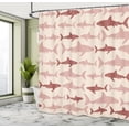thumbnail image 4 of Ambesonne Sea Animals Shower Curtain, Aquatic Animal Maritime, 69"Wx75"L, Rose Burgundy, 4 of 4