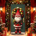 thumbnail image 4 of Yhmxh Merry Christmas Front Door Banner, 35.43 x 70.87 Inch Christmas Door Cover, Holiday Hanging Backdrop, Festive Home Decor for Porch, Entryway, Party Wall decor, Xmas Celebration, 4 of 6