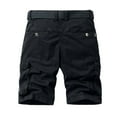 thumbnail image 4 of WTOBBY Men's Casual Comfortable Cargo Shorts, Multi-Pocket Military Tactical Design, Beltless Waist for Easy Wear, Lightweight and Durable for Daily Use,Black L, 4 of 5
