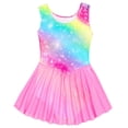 thumbnail image 6 of SILVERCELL Toddler Little Girls Sleeveless Gymnastics Leotards with Scrunchy, Big Girls Printed Dance Unitard Biketard Dancewear 3-12 Years, 6 of 8