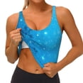 thumbnail image 3 of Fotbe Winter With Snowflakes Sujetador Deportivo Largo sin Aros para Mujer con Almohadillas y Soporte Medio, Transpirable y Absorbente, Camiseta Tipo Chaleco o Tank Top-Medium, 3 of 8