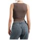 thumbnail image 4 of Camiseta sin mangas sexy con cuello cuadrado y espalda descubierta, tirantes ajustables, ropa de club, para mujer - XS-XL, 4 of 5