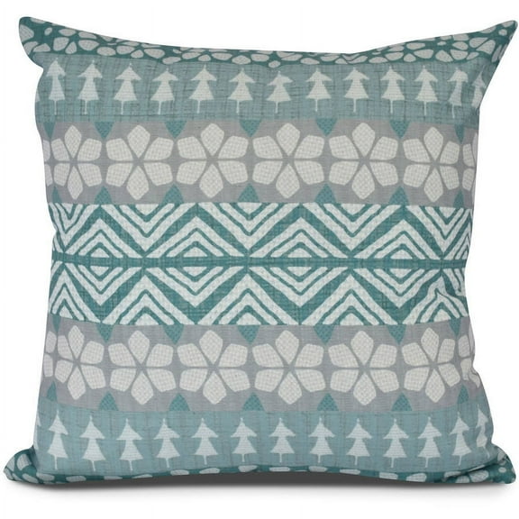 Simply Daisy, FairIsle Geometric Print Outdoor Pillow