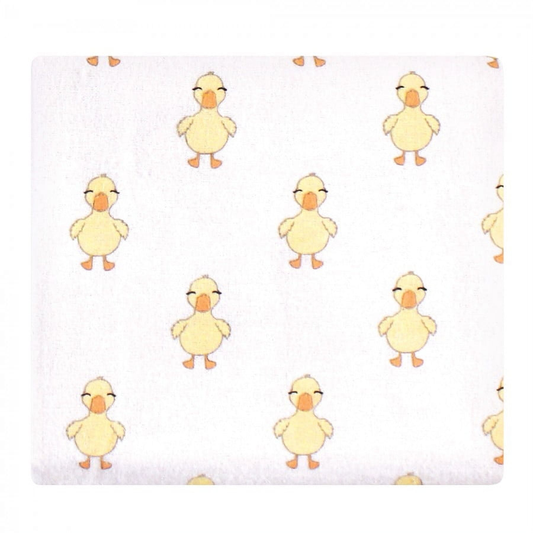 Hudson Baby Unisex Baby Cotton Poly Flannel Receiving Blankets, Duck, One Size