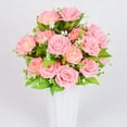 thumbnail image 4 of Simulated Rose Bouquet 12 Heads Rose Artificial Rose Bouquets Simulation Silk Fake Flowers Wedding Decoration Holding Flowers Home Decor Flores Artificial Flowers, 4 of 8