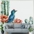 thumbnail image 4 of BCIIG Cactus Tapestry, Cacti Spikes Flowers Birds Cartoon Style Vintage Like Colored Art, Wall Hanging for Bedroom Living Room Dorm Decor 60x50inch, 4 of 6