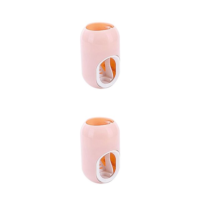 Yuarrent Exprimidor automático de de dientes, dispensador de manos libres montado en la pared, estante de de para baño, baño, rosa Rosado 2piezas Yuarrent CBP137785