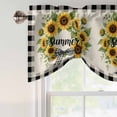 thumbnail image 4 of Tie Up Valance Curtain for Kitchen,Summer Words Farm Sunflowers Rod Pocket Short Curtains Adjustable Tie-Up Shade Valances,Butterflies Country Floral Window Treatment for Bathroom Living Room Bedroom, 4 of 9