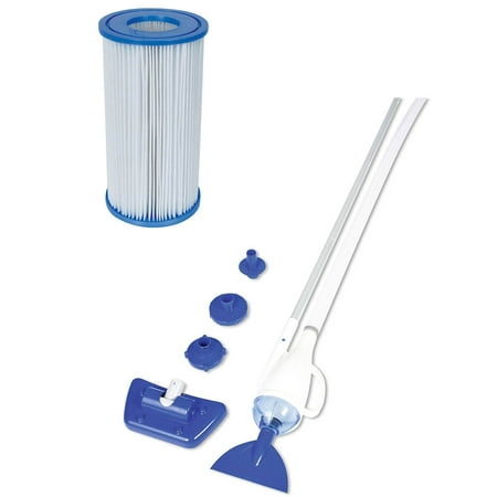 Bestway 58212 AquaCrawl Pool Vacuum & Filter Pump Cartridge Type III A (6 (Best Way To Clean Plastic Retainers)