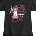 thumbnail image 3 of Instant Message - I Only Speak Frenchie - Girls Toddler And Youth Short Sleeve Graphic T-Shirt, 3 of 6