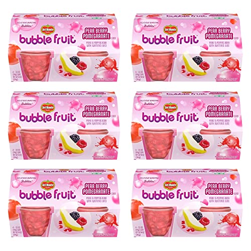DEL MONTE BUBBLE FRUIT Pear Berry PomegranateFlavored FRUIT CUP Snacks