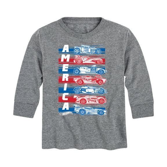 Hot Wheels - America Cars - Toddler And Youth Long Sleeve Graphic T-Shirt