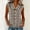 Brown plus size tank top a1, variant on Women Plus Size Collared Sleeveless Button Down Plaid Casual Tank Top for Women Dressy Basic Tops Party Summer Clothes, Navy 3XL