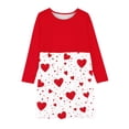 thumbnail image 4 of Tauxra Robe à Manches Longues pour Filles de 4 à 14 Ans, Imprimé de la Saint-Valentin, Décontractée, Col Rond, Extensible, Douce, Formelle, 4 of 8