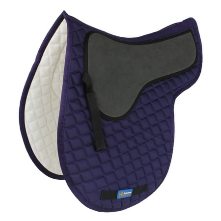 Horse Cotton Quilted Jumping ENGLISH SADDLE PAD Trail Contoured Gel Purple