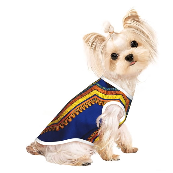 Pet Dog Sleeveless T Shirts African Dashiki Tribal pet Clothes Soft Breathable Vest for Small Dogs Cats Medium