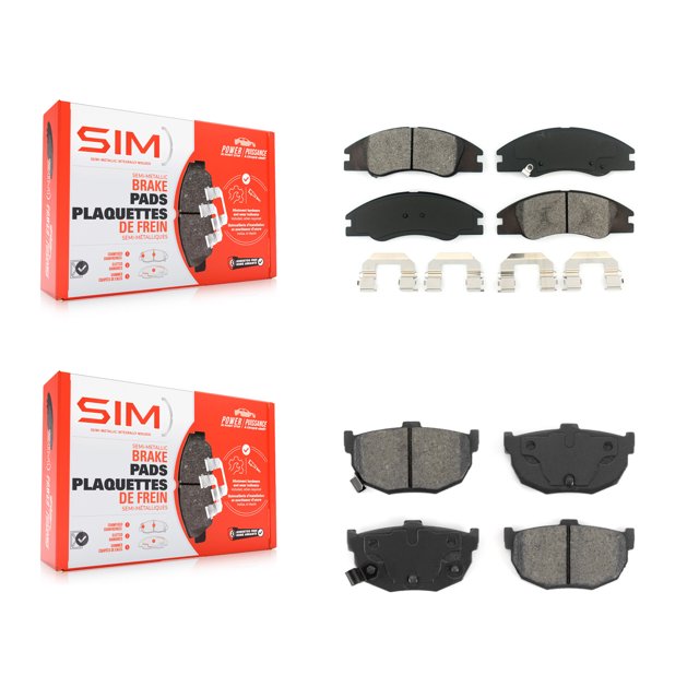 SIM Front Rear Semi-Metallic Brake Pads Kit for Car Kia Spectra Spectra5 KSM-100040