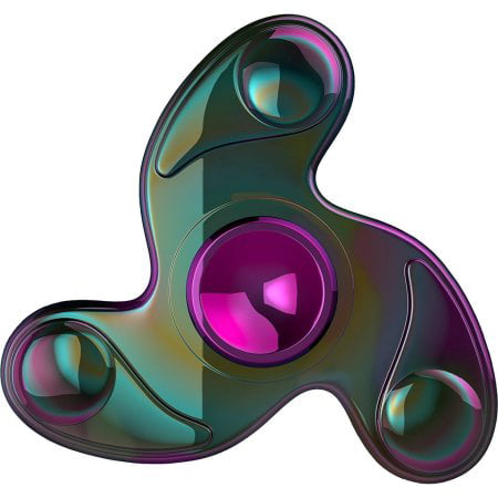Rainbow Alloy Fidget Spinner Stress Anxiety Relief Toy for Adults / (Best Lube For Fidget Spinner)