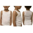 thumbnail image 2 of ToBeInStyle Boy's 3 Pack Basic White A-Shirt Cotton Blend - L, 2 of 3