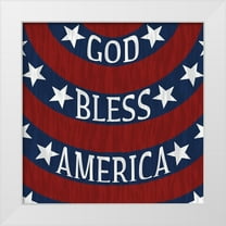 Prime, Marcus 26x26 White Modern Wood Framed Museum Art Print Titled - God Bless America