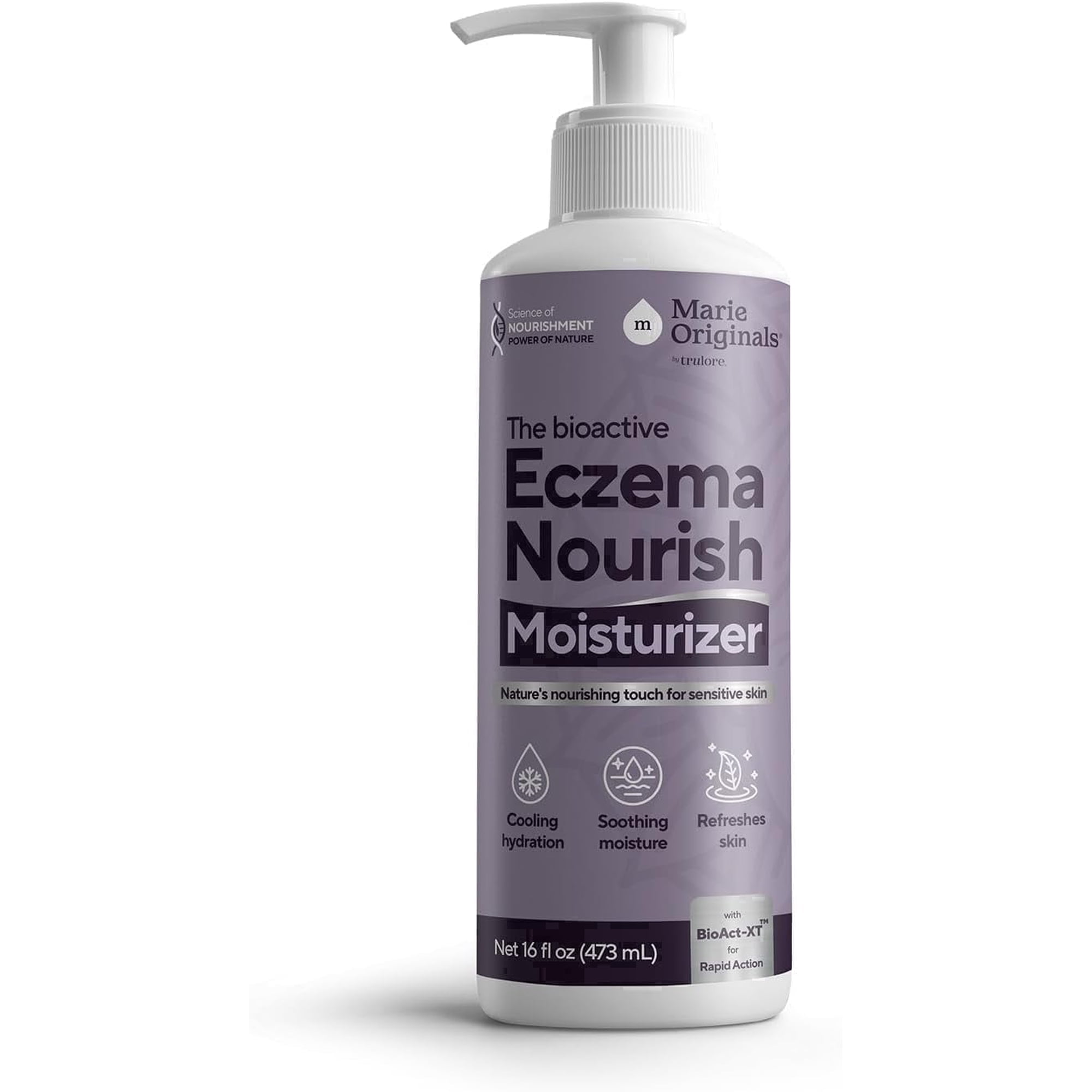 Marie Originals Eczema Nourish Moisturizing Lotion, Hydrating Cream for Dry, Itchy & Sensitive Skin, Hypoallergenic - 16 fl oz