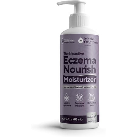 Marie Originals Eczema Nourish Moisturizing Lotion, Hydrating Cream for Dry, Itchy & Sensitive Skin, Hypoallergenic - 16 fl oz