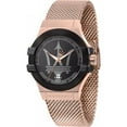 thumbnail image 2 of Maserati Potenza Collection Rose Gold Stainless Steel Case and Milanese Strap with Black Dial and Bezel Men's Watch. R8853108009, 2 of 2