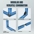 thumbnail image 5 of POWERTEC 4PK 24" 2020 T-Slot Aluminum Extrusion Profile Linear Rail - Anodized Blue, European Standard 20mm x 20mm - for CNC Machines, 3D Printer Frames, Custom Enclosures (74001N), 5 of 9