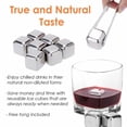 thumbnail image 5 of Stainless steel ice cubes Stainless steel metal, frozen ice, bar, cold beer, whiskey, red wine and ice wine, (8 pieces), 5 of 6