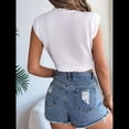 thumbnail image 4 of Suéter de Punto de Verano para Mujer, Chaleco Informal de Corta con Cuello Redondo y Canalé, Camiseta Sin Mangas. S, 4 of 10