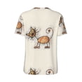 thumbnail image 3 of Balery Brown Cat Cartoon Baseball Jersey for Men Casual Button Down Shirts Short Sleeve Active Team Sports Uniform-Medium, 3 of 9