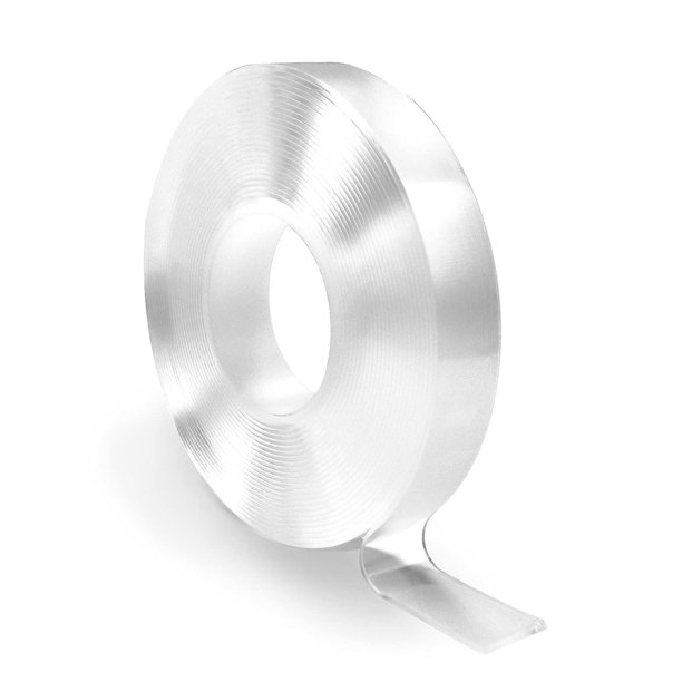 Cinta de doble cara resistente (16.4 pies), cinta de montaje extraíble multiusos, agarre adhesivo, tiras de cinta adhesiva fuerte lavable para pared, cinta transparente
