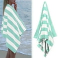 thumbnail image 3 of YOUMAI Cotton Oversized Beach Towel Extra Large 40"" Plush Thick Mens Beach Towels XL Stripe Pool Towels Swimming Towel For Adults Mens Women Quick Drying Towel Swimming Towel(Multi-color,A), 3 of 9